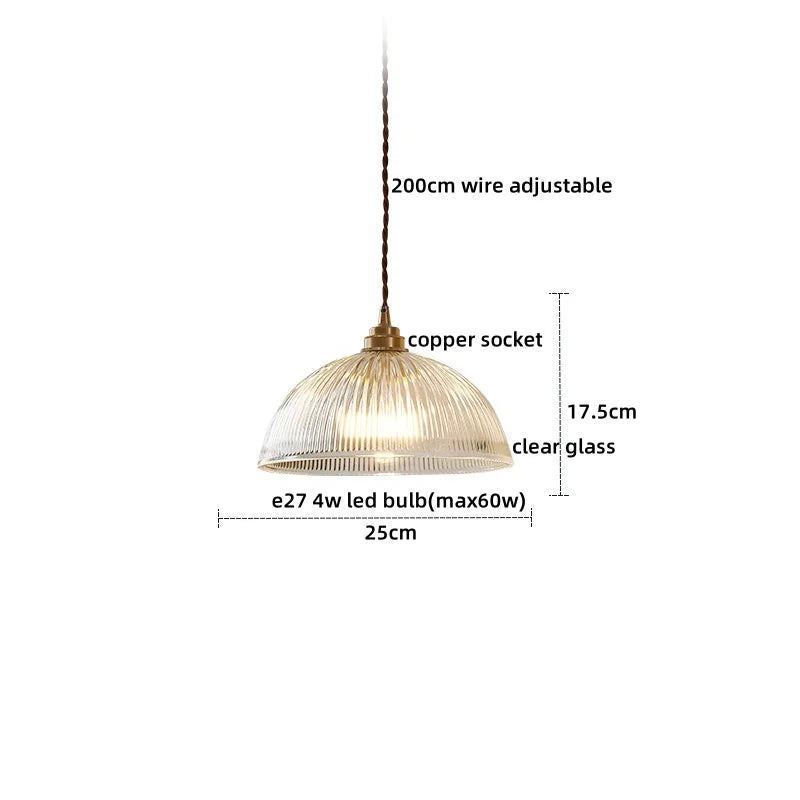 Nimbus - LED-Pendelleuchte aus Kupfer und Glas