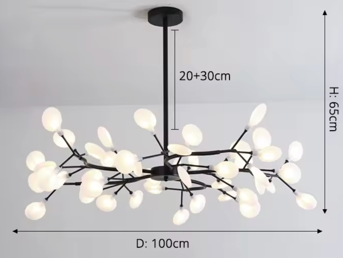 Verzweigter - LED Glühwürmchen Kronleuchter aus Acryl