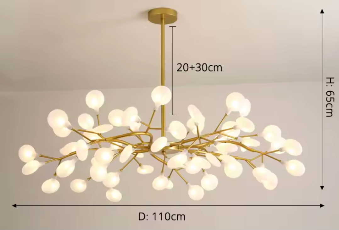 Verzweigter - LED Glühwürmchen Kronleuchter aus Acryl