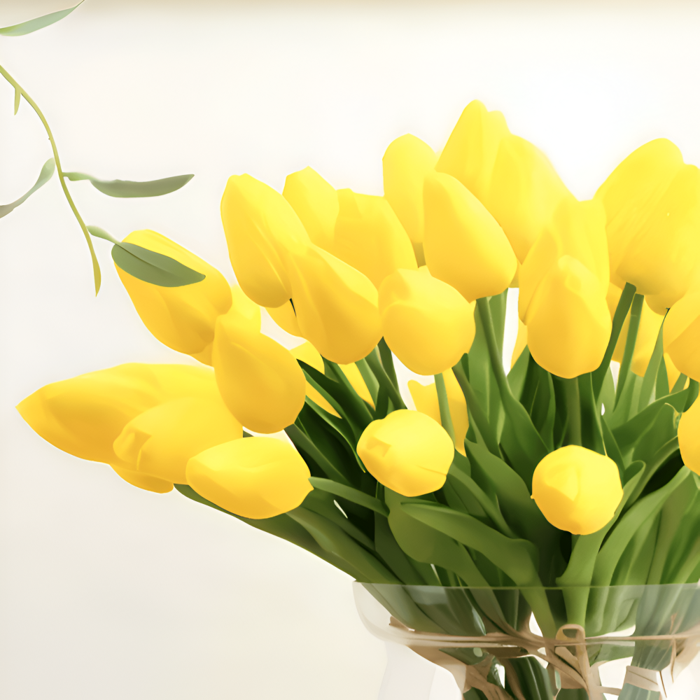 Künstliche - Tulpen 6er-Set Kunstleder 36 cm