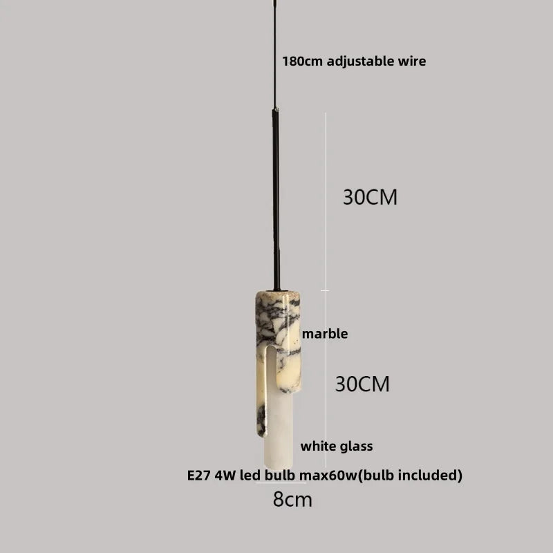 Bulgari - Pendelleuchte aus Naturstein mit E27-Fassung