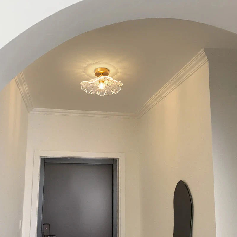 Celira - Art-Deco-Pendelleuchte aus Glas und Eisen