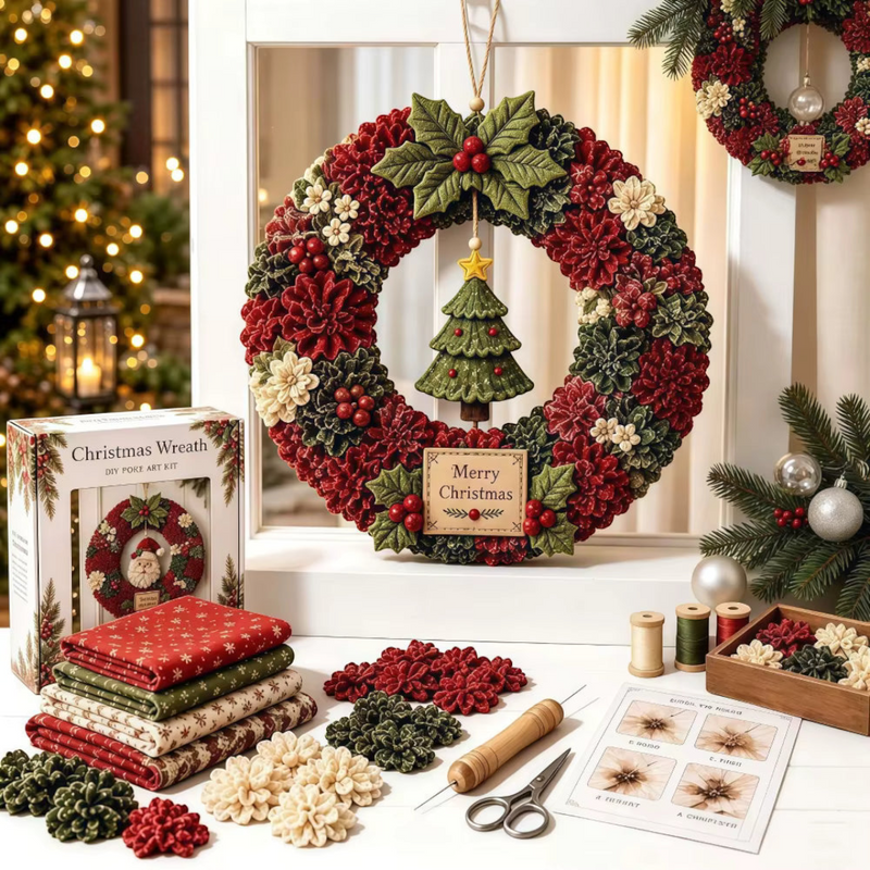 Kranvella – 3D-DIY-Set für Weihnachtskranz aus Stoff