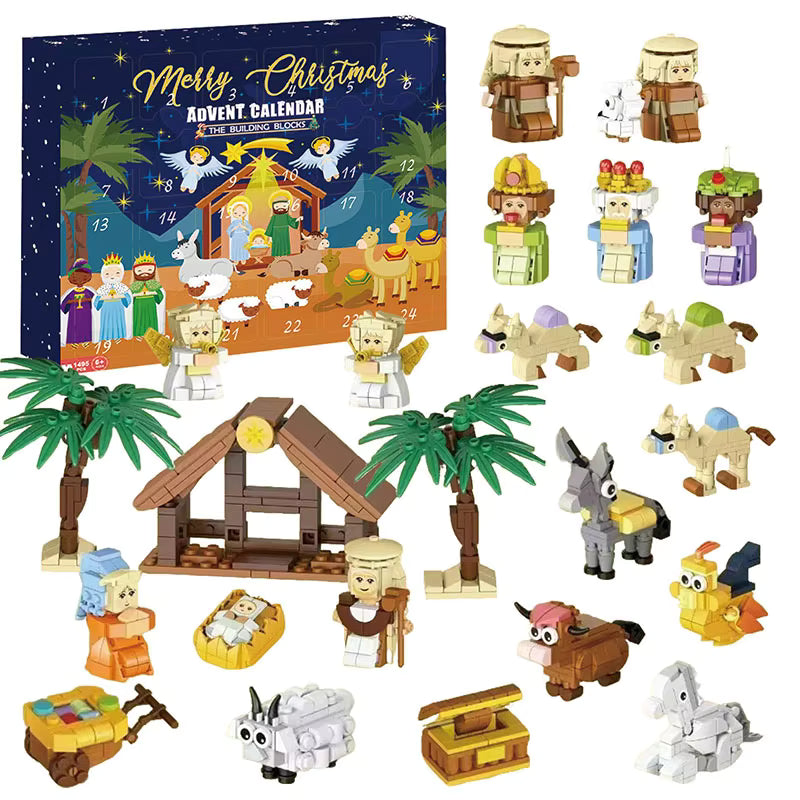 NativityBricks - Adventskalender mit 24 Bausätzen für eine Weihnachtskrippe