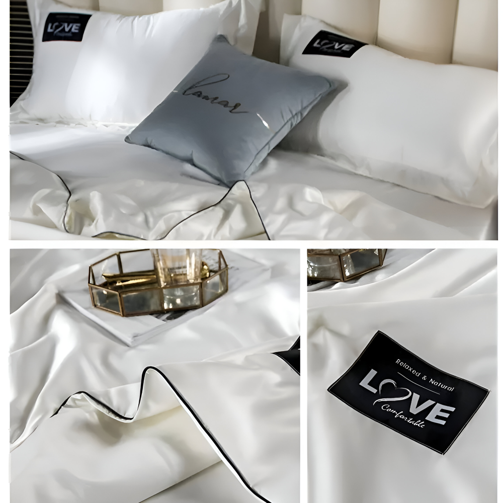 SilkyLux - Bettdecke - Satin-Seiden Bettdecke atmungsaktiv