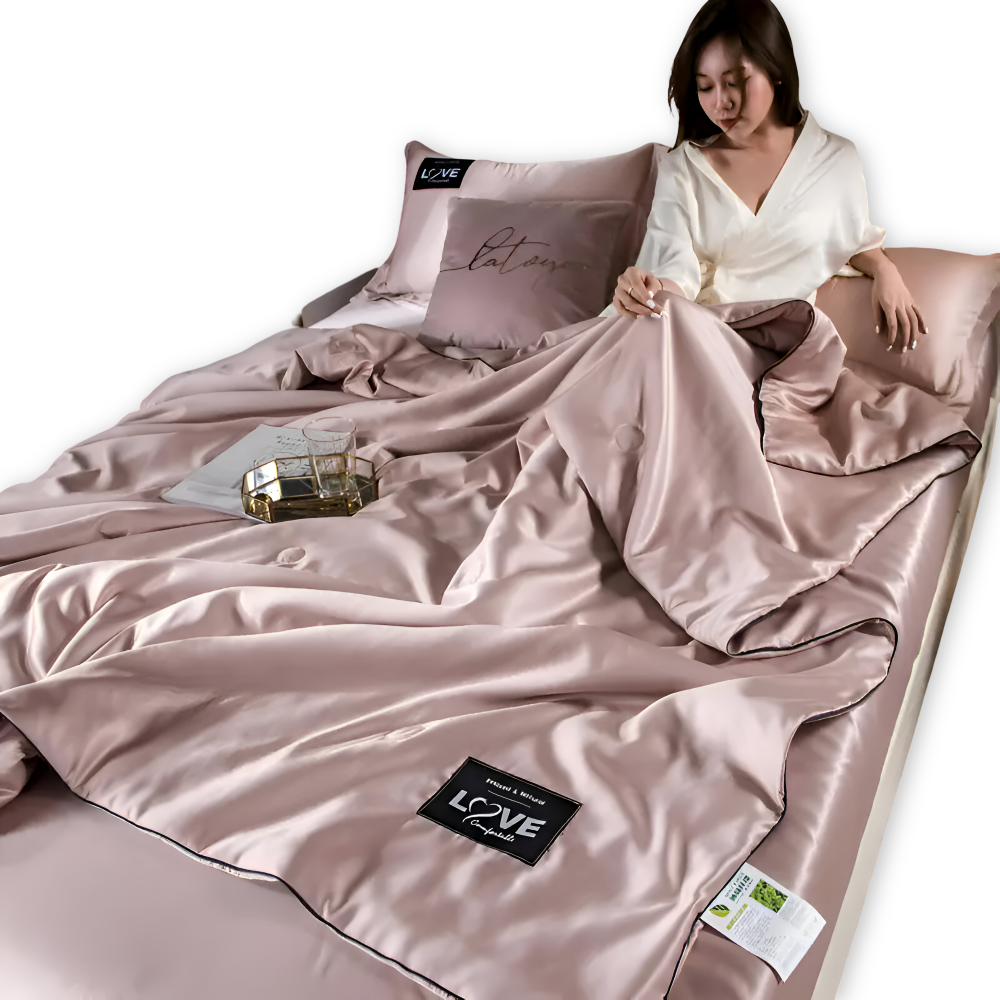SilkyLux - Bettdecke - Satin-Seiden Bettdecke atmungsaktiv