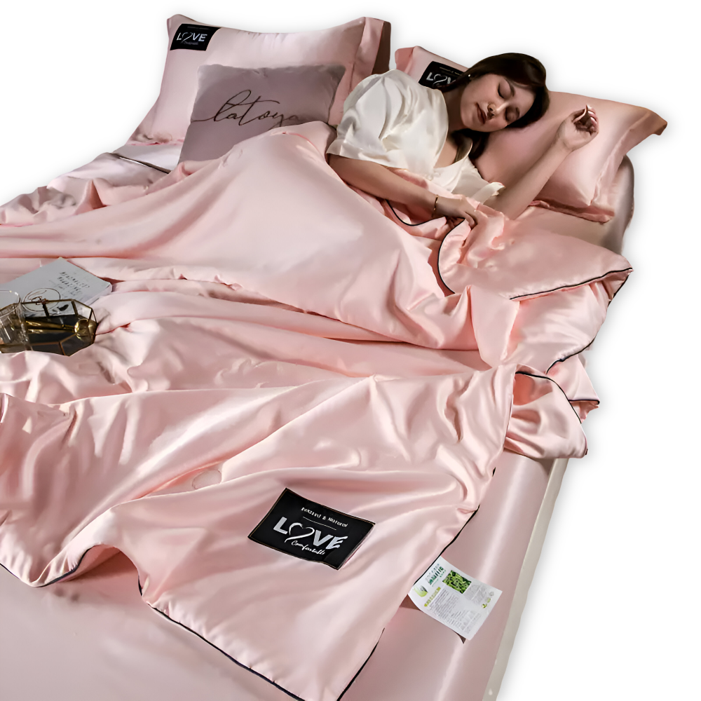 SilkyLux - Bettdecke - Satin-Seiden Bettdecke atmungsaktiv