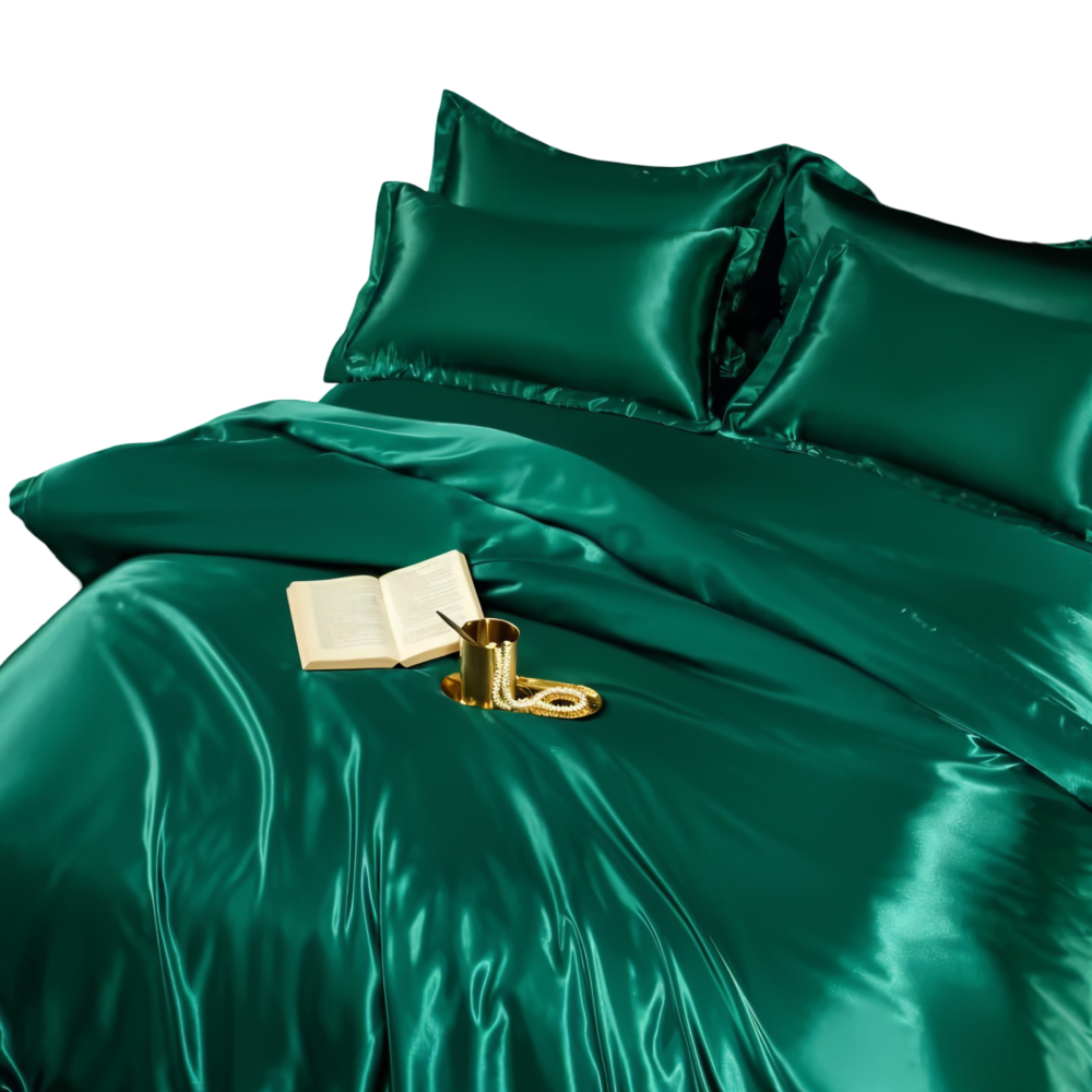 SilkySoft - Bettdecke - Seidensatin Bettwäsche-Set