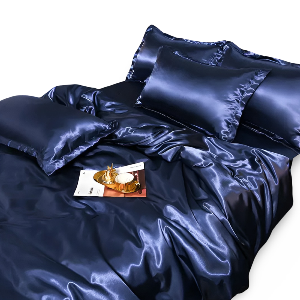 SilkySoft - Bettdecke - Seidensatin Bettwäsche-Set