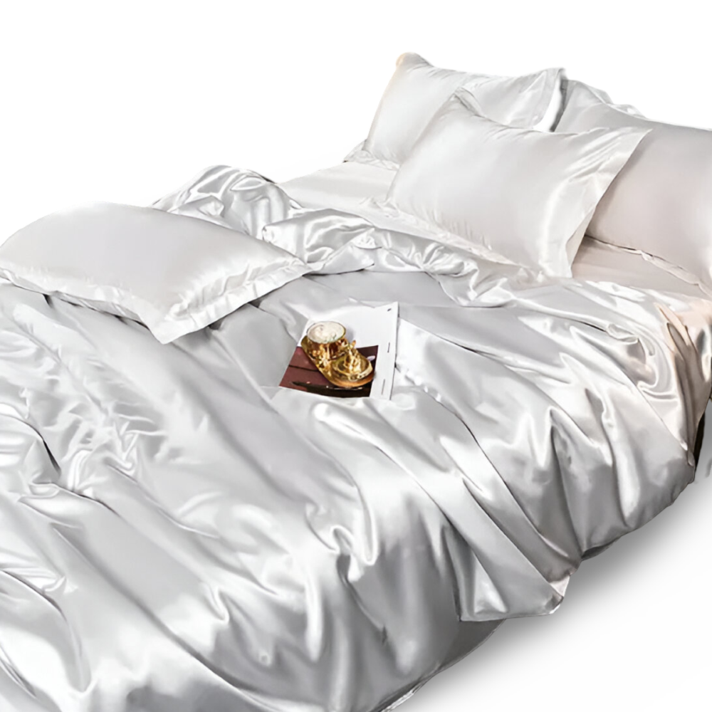 SilkySoft - Bettdecke - Seidensatin Bettwäsche-Set