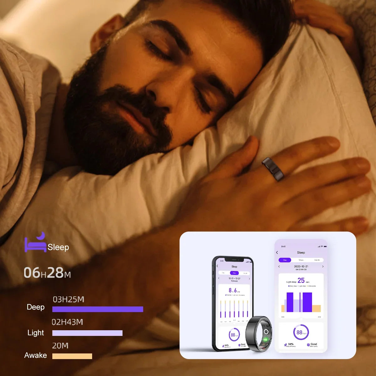 VitalRing - COLMI Smart Ring mit Edelstahlgehäuse