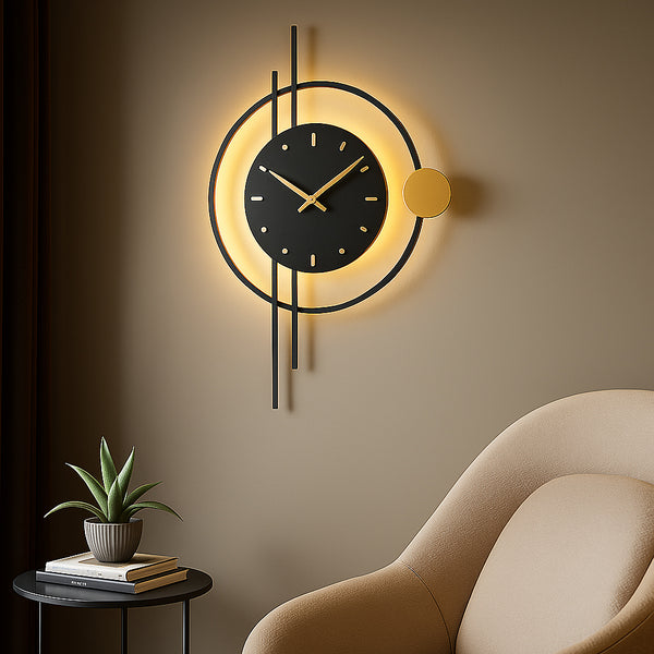 Mehr als nur Zeit im Blick! Diese moderne LED-Wanduhr kombiniert elegantes Design mit stilvoller ...