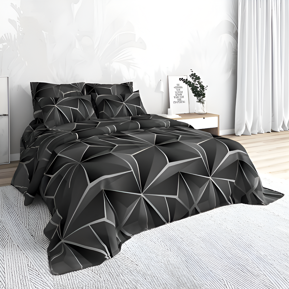Soft - Comforter - Luxe Bettwäsche-Set 3D Plaid Print