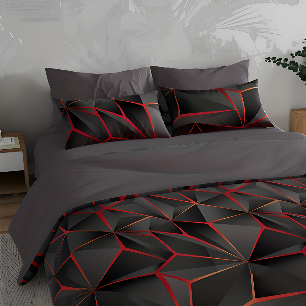 Soft - Comforter - Luxe Bettwäsche-Set 3D Plaid Print