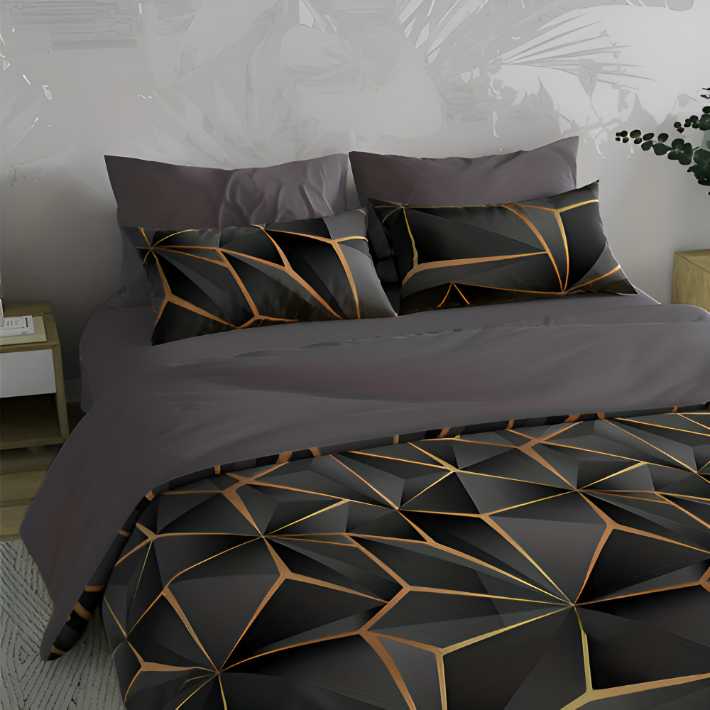 Soft - Comforter - Luxe Bettwäsche-Set 3D Plaid Print