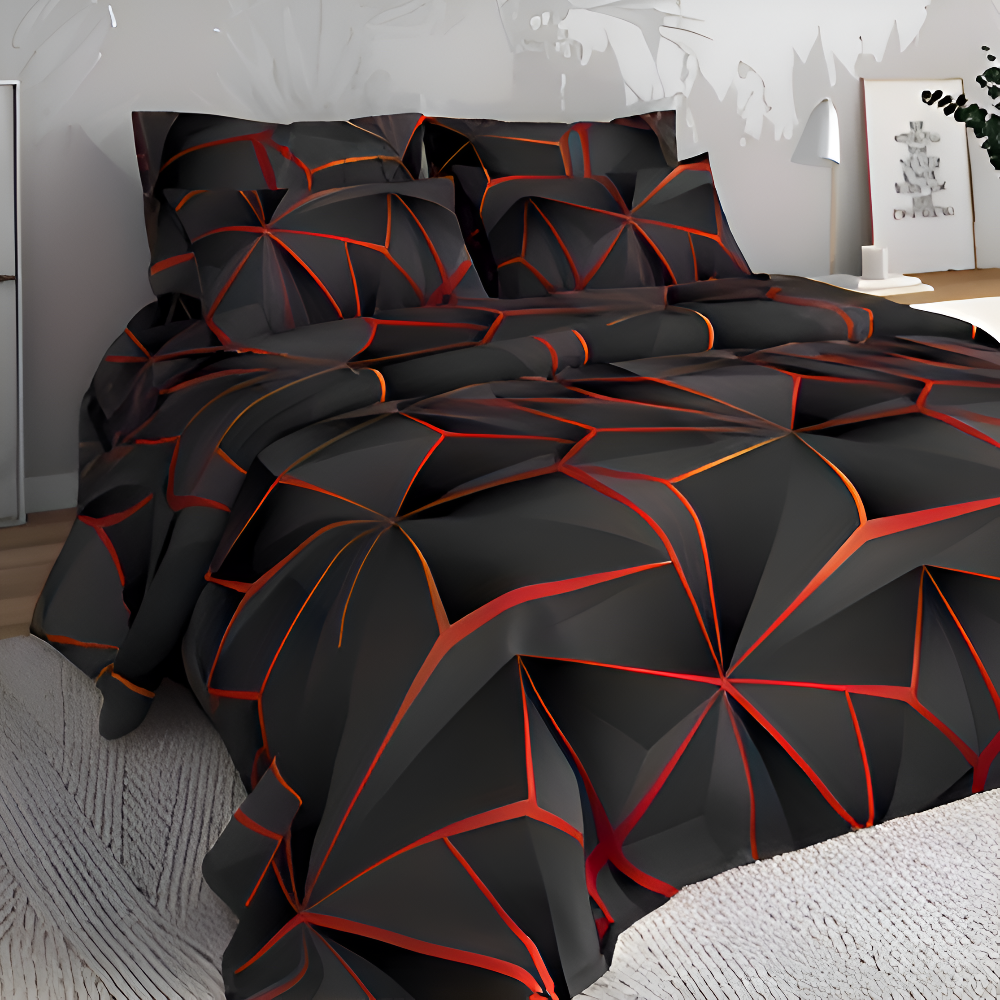 Soft - Comforter - Luxe Bettwäsche-Set 3D Plaid Print