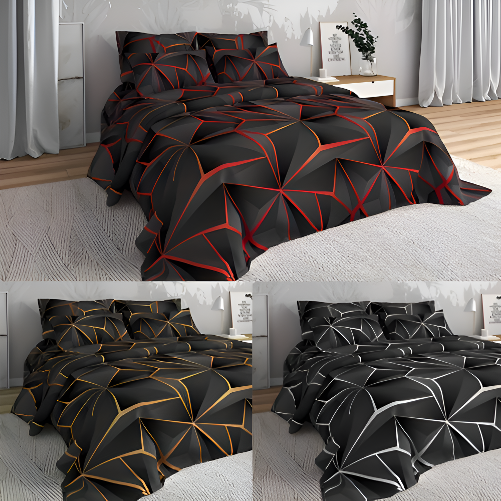 Soft - Comforter - Luxe Bettwäsche-Set 3D Plaid Print
