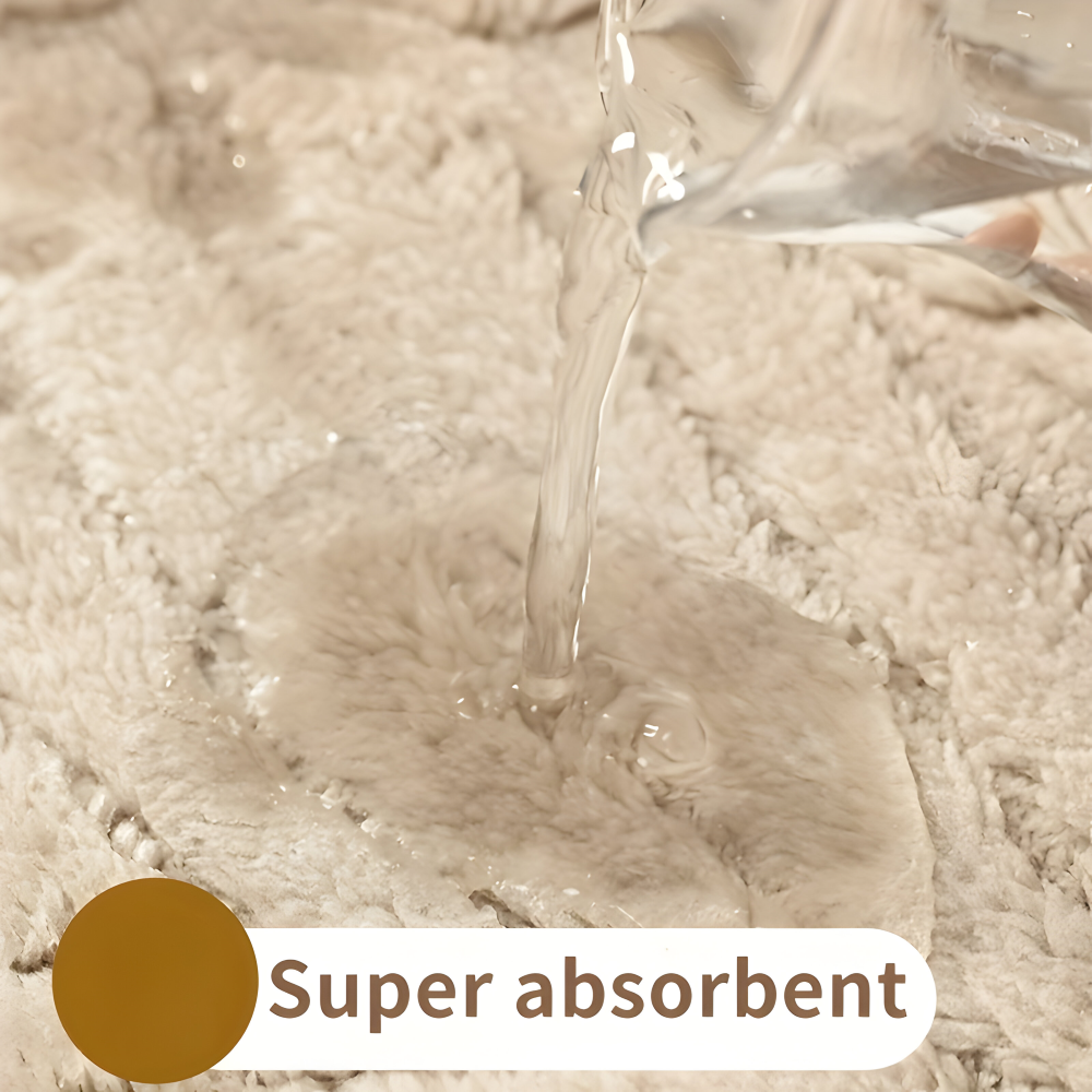 Weiche Mikrofaser Geometrische Rutschfeste Badematte - Plüsch Absorbierende Badematte
