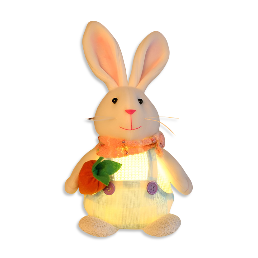 SoftiGlow - LED Osterhase Gnom aus Plüsch