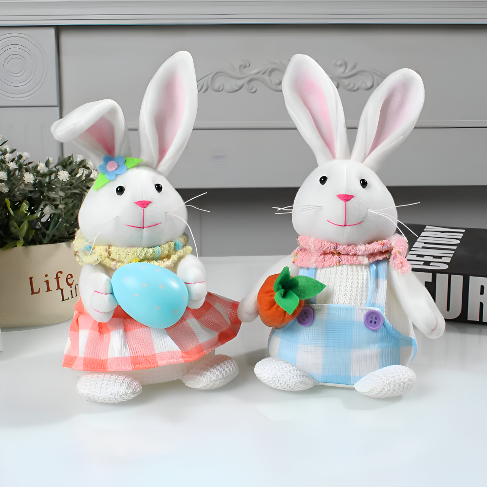 SoftiGlow - LED Osterhase Gnom aus Plüsch