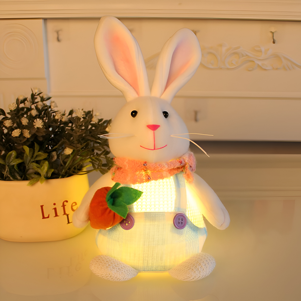 SoftiGlow - LED Osterhase Gnom aus Plüsch