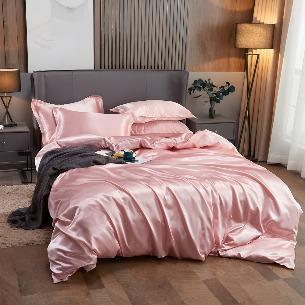 SoftiRay - Bettwäsche Set einfarbig aus Rayon-Satin