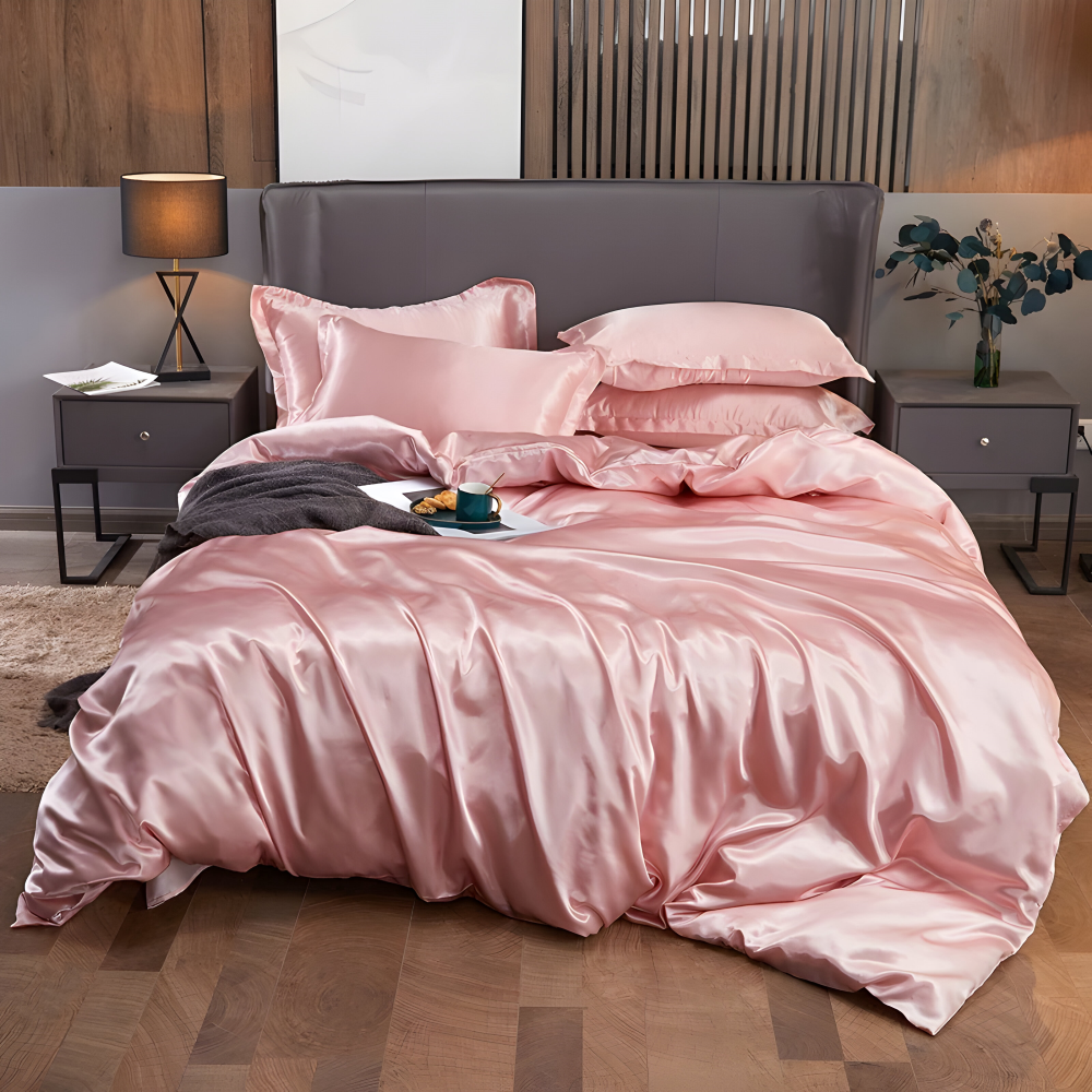 SoftiRay - Bettwäsche Set einfarbig aus Rayon-Satin