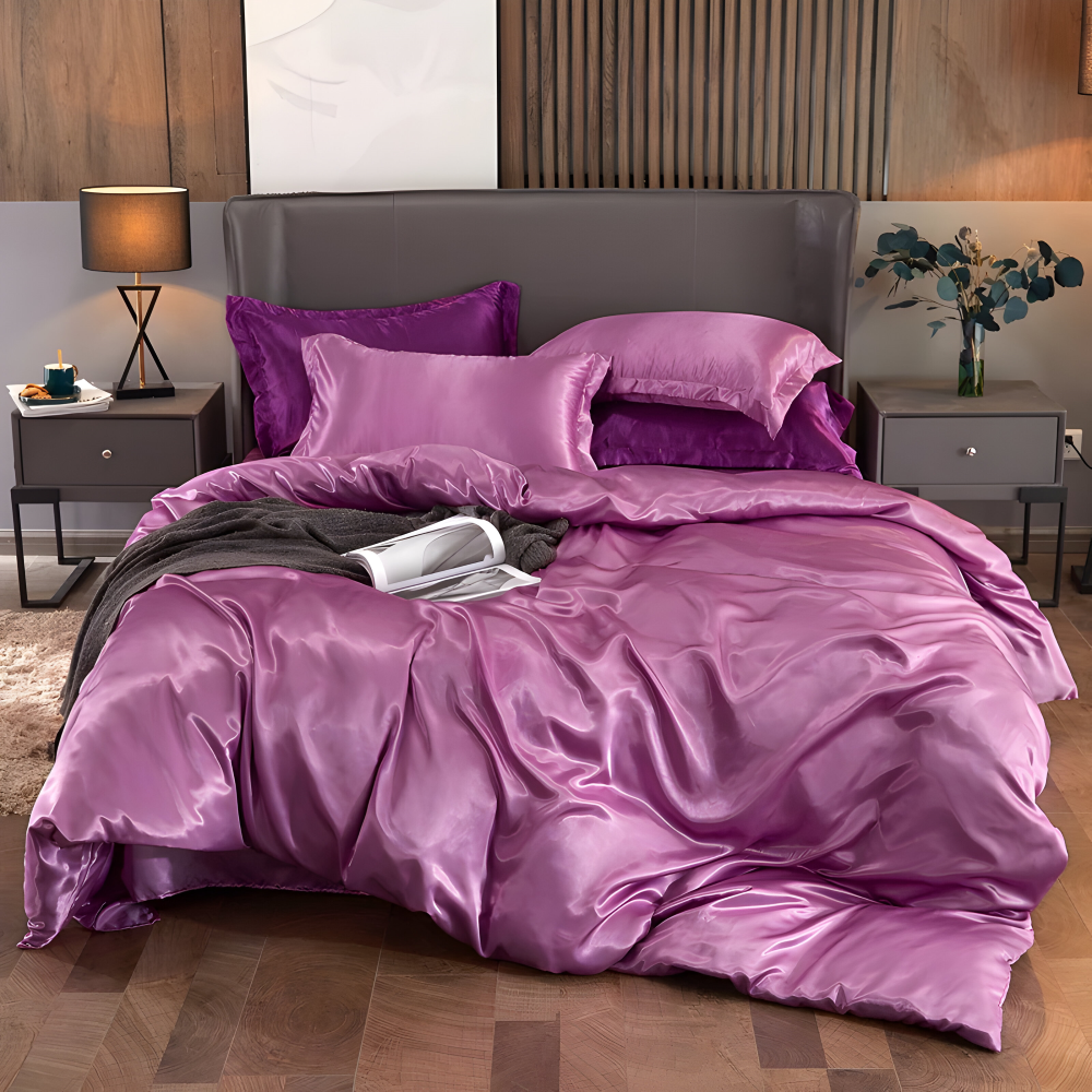 SoftiRay - Bettwäsche Set einfarbig aus Rayon-Satin