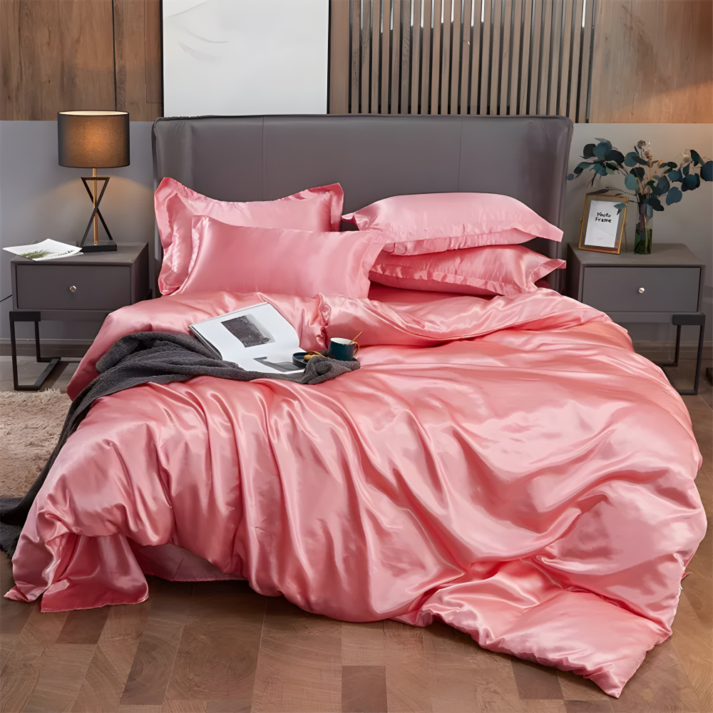 SoftiRay - Bettwäsche Set einfarbig aus Rayon-Satin