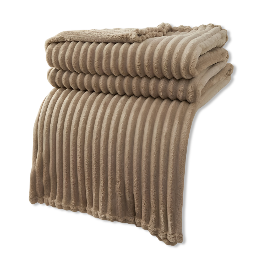 StripyLux Plaid - Weich, Atmungsaktive Gerippte Fleece Blanket - Dicke Plüsch Throw Blanket
