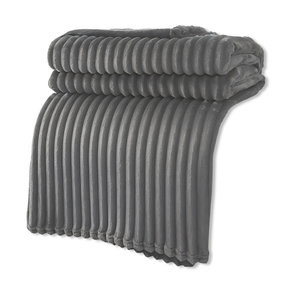 StripyLux Plaid - Weich, Atmungsaktive Gerippte Fleece Blanket - Dicke Plüsch Throw Blanket