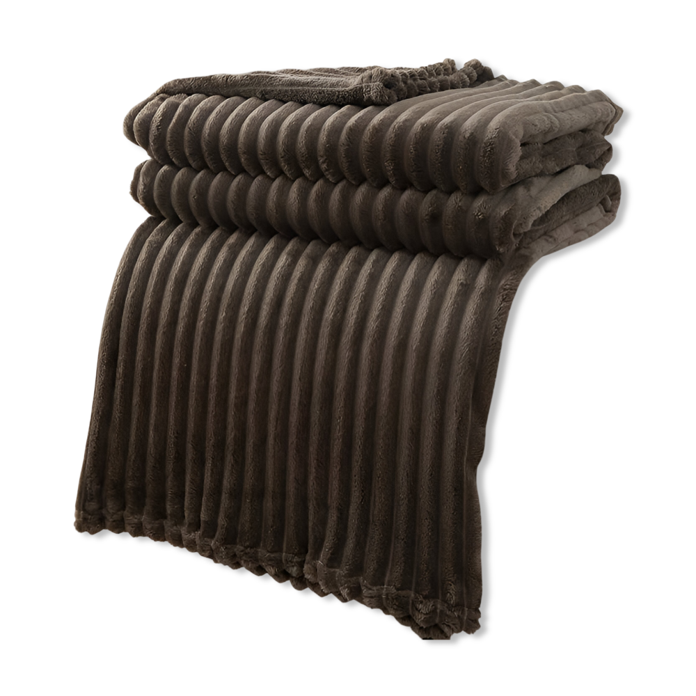 StripyLux Plaid - Weich, Atmungsaktive Gerippte Fleece Blanket - Dicke Plüsch Throw Blanket