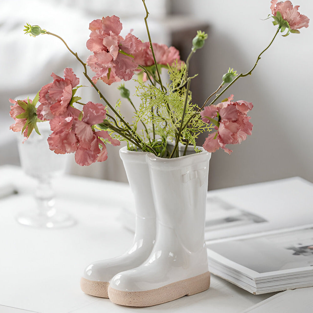 Keramikvase - Stiefel-Design