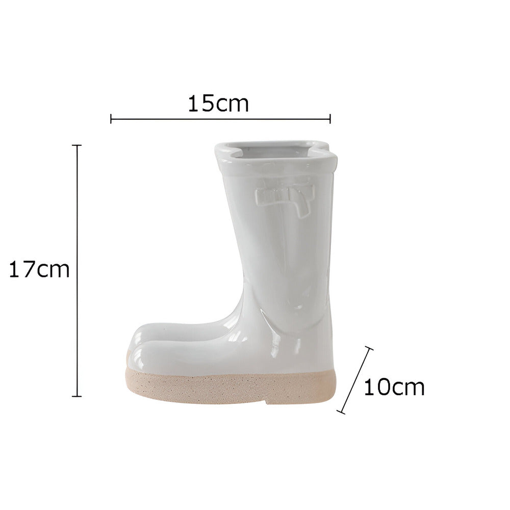 Keramikvase - Stiefel-Design