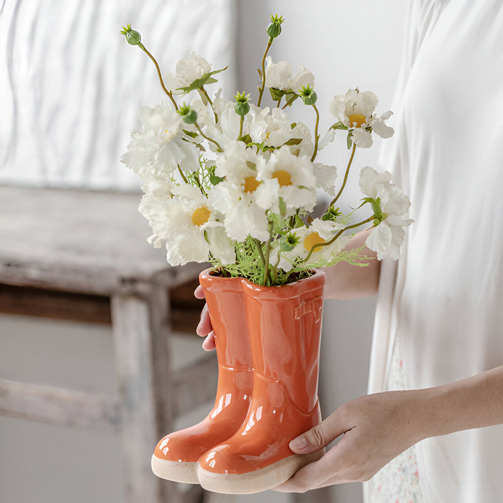 Keramikvase - Stiefel-Design