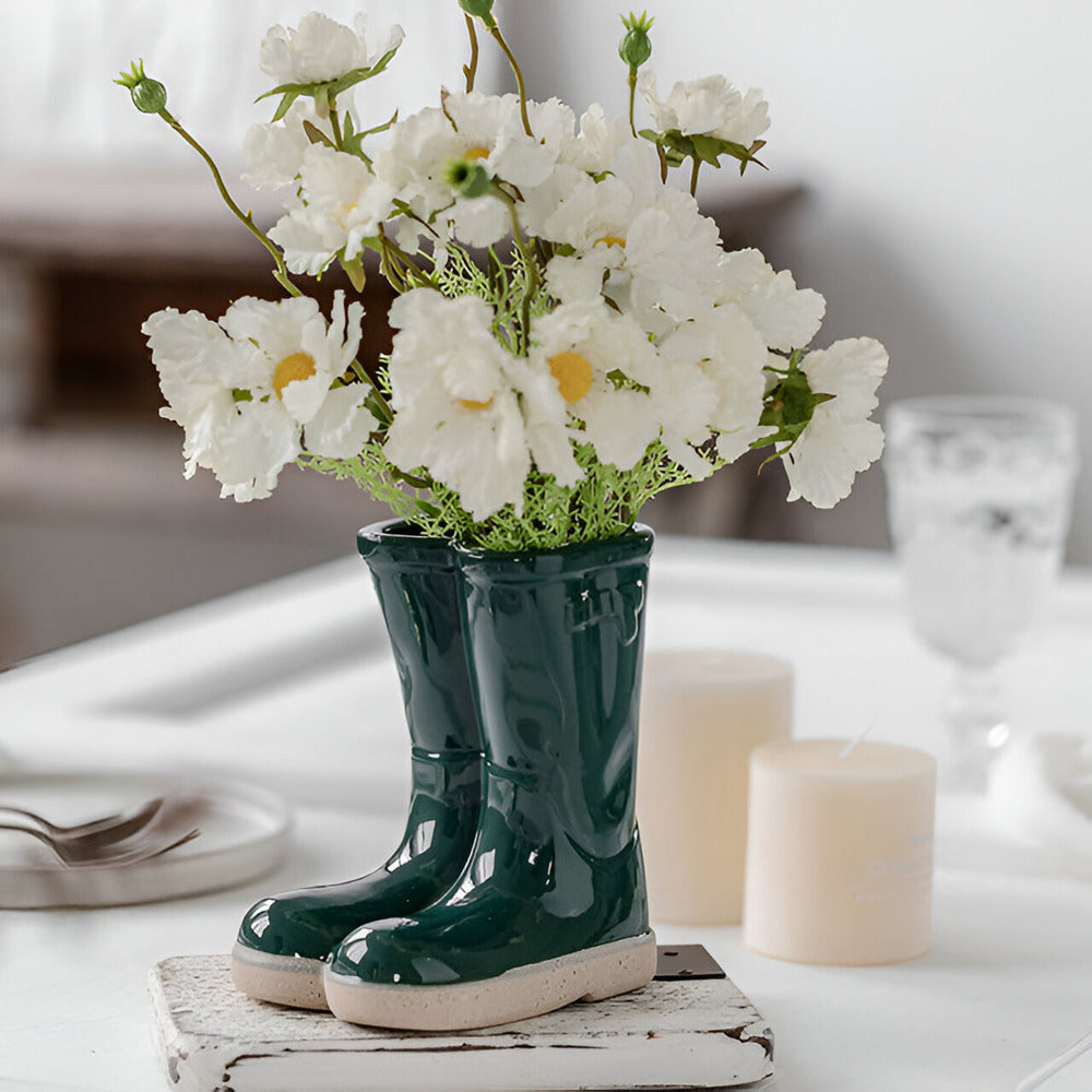 Keramikvase - Stiefel-Design