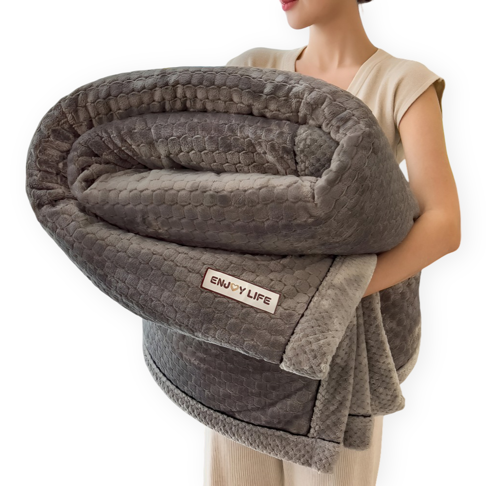 Plüsch - Kuscheldecke Patchwork aus Milchvelours