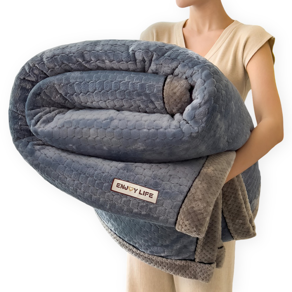 Plüsch - Kuscheldecke Patchwork aus Milchvelours