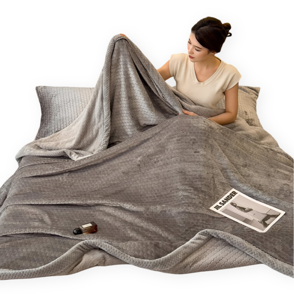 Plüsch - Kuscheldecke Patchwork aus Milchvelours
