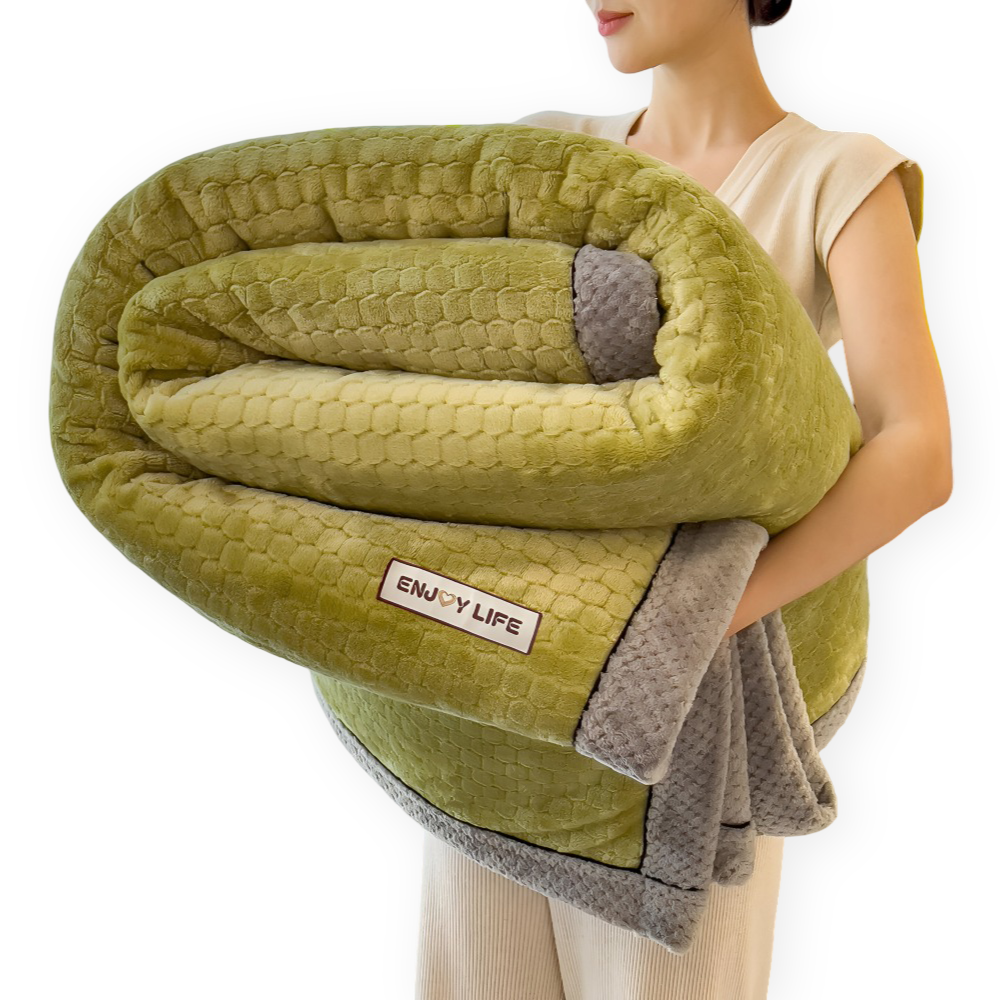 Plüsch - Kuscheldecke Patchwork aus Milchvelours