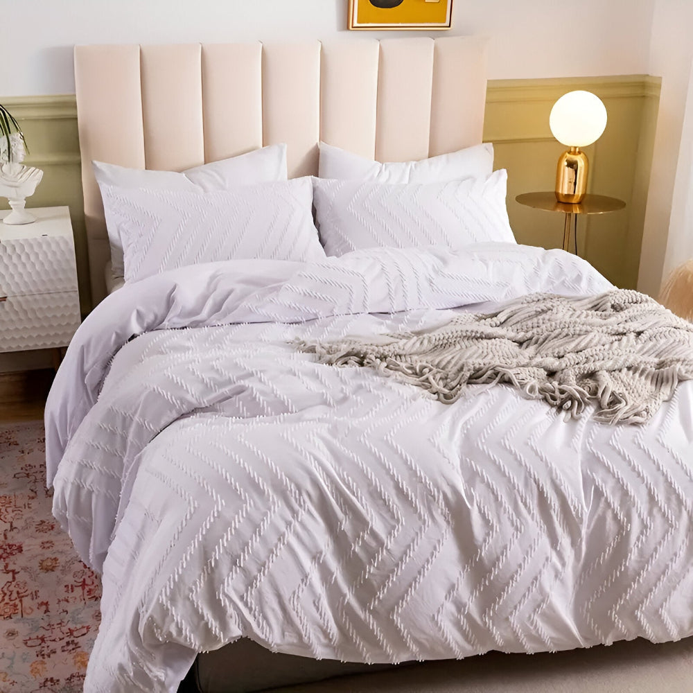 Sommer gestreifte Leinen Bettdecke - Seidig weich & waschbar für kühlen Komfort