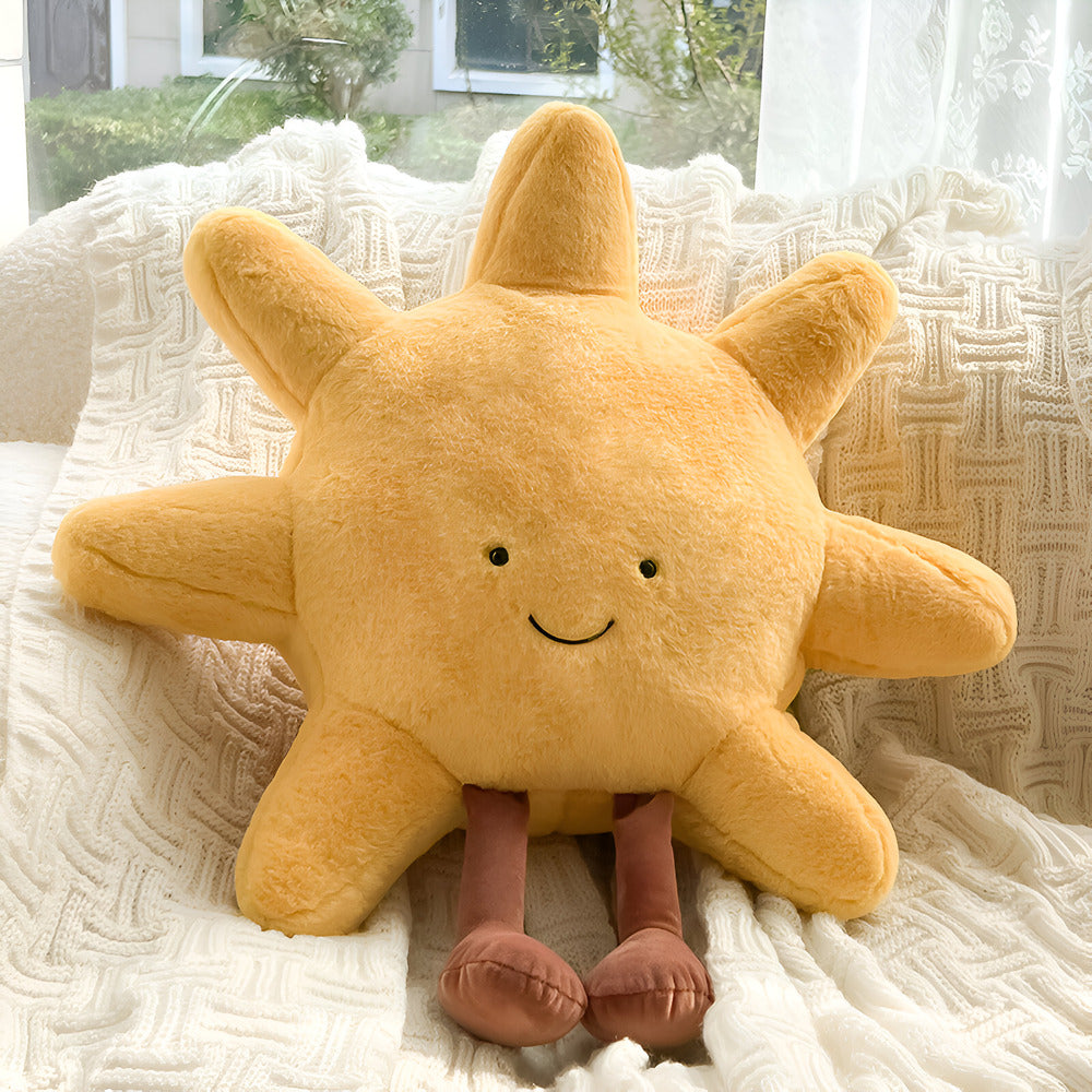 Himmlische Träume: Sonnen- und Mond-Dekokissen