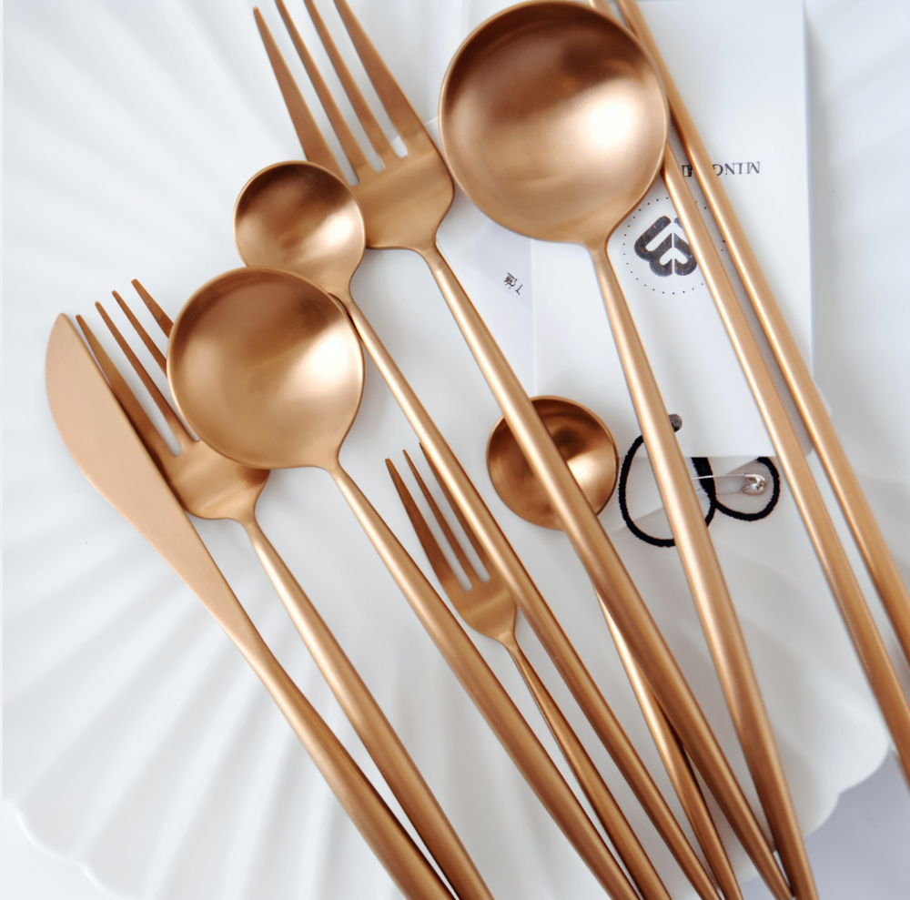 Besteckset - Edelstahl Besteckset 4-teilig extra dick