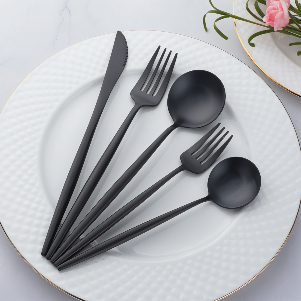 Besteckset - Edelstahl Besteckset 4-teilig extra dick