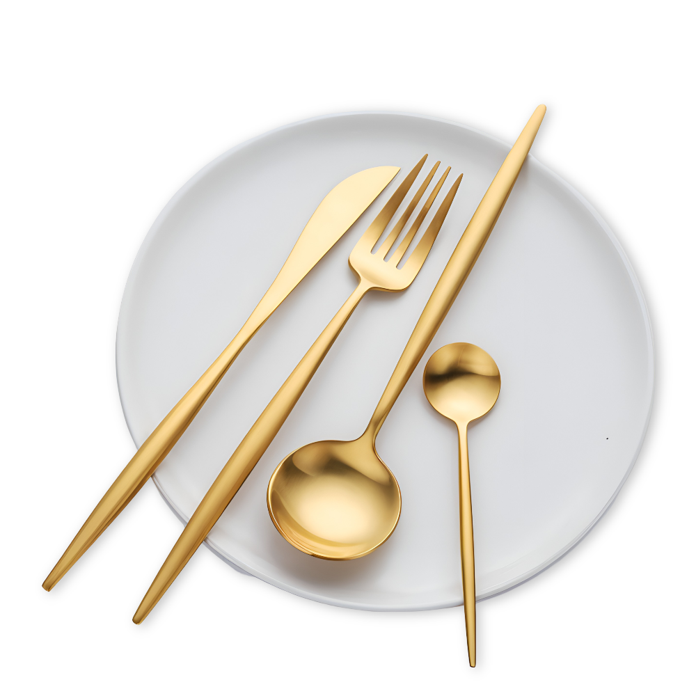 Besteckset - Edelstahl Besteckset 4-teilig extra dick