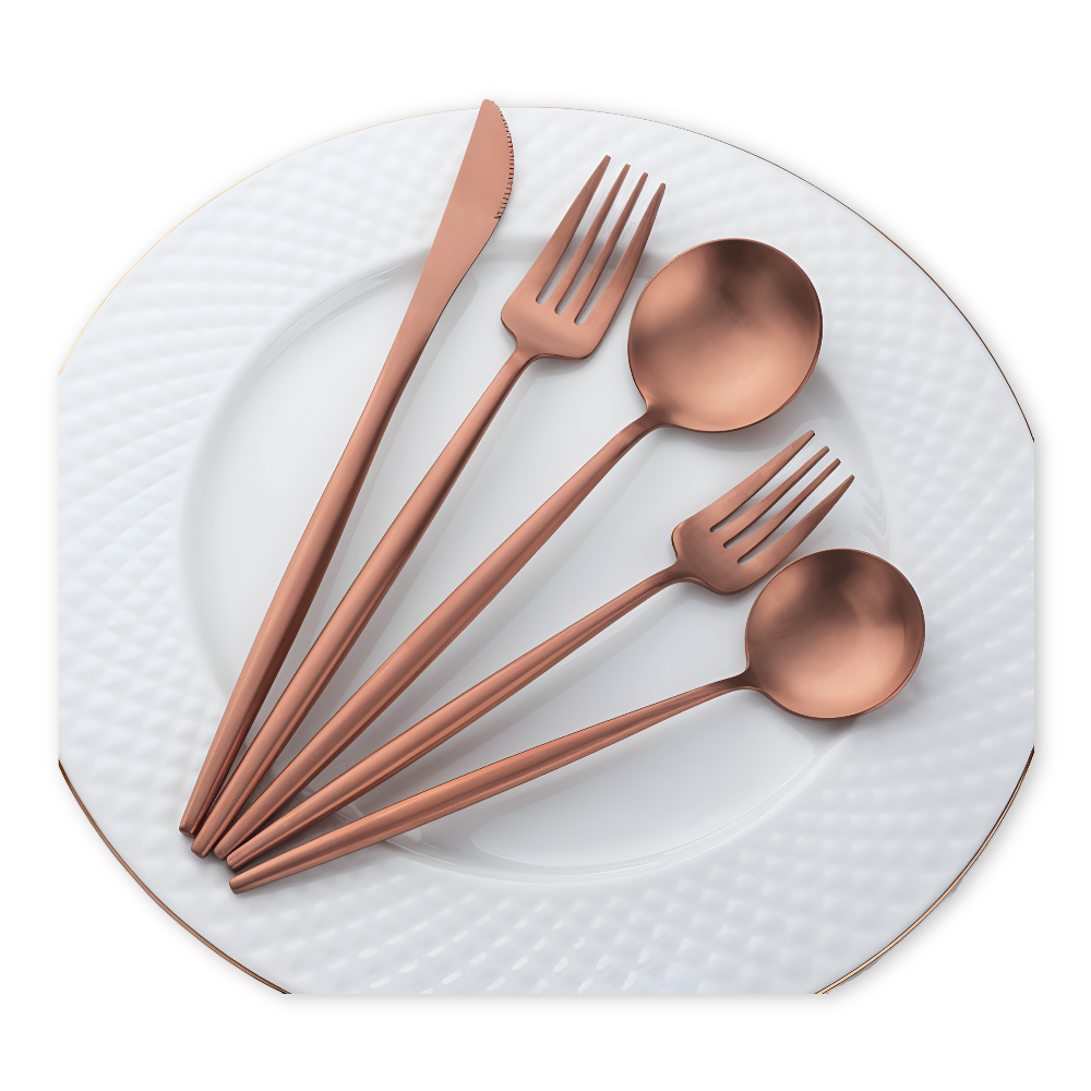 Besteckset - Edelstahl Besteckset 4-teilig extra dick