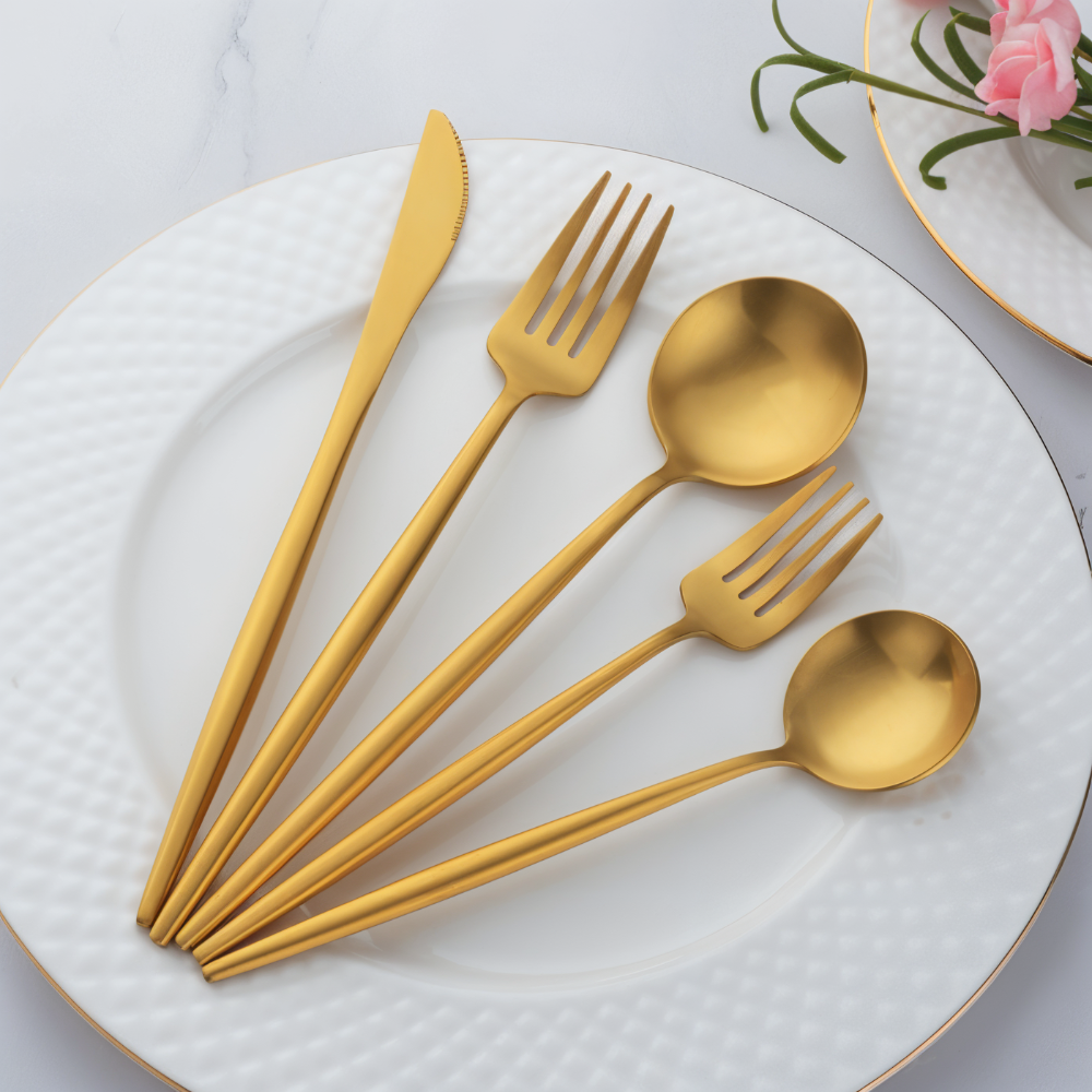 Besteckset - Edelstahl Besteckset 4-teilig extra dick