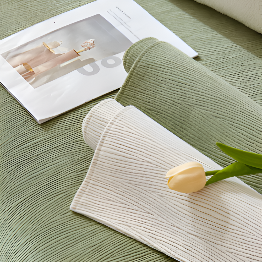 UniQuilted Sofabezug - High Density Chenille Baumwoll Couchbezug mit Rutschfester Silikonrückseite