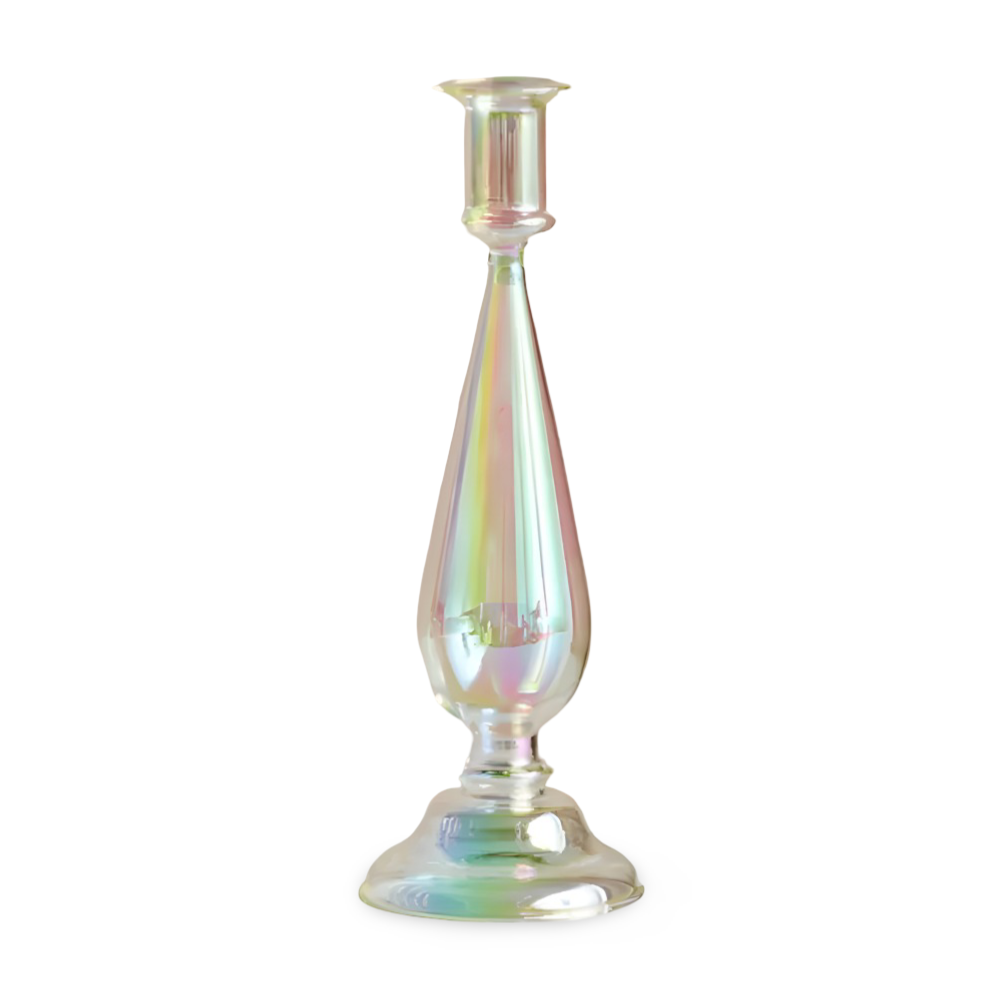 Kunstglas - Kerzenhalter regenbogenfarben