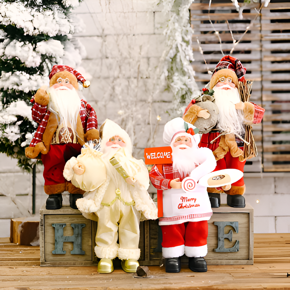 Vivid - Santa - Weihnachtsmann Ornament Harz & Stoff 20x30